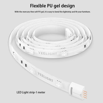 ELECTROPRIME Original Xiaomi Youpin Yeelight Smart WiFi APP Remote Control Extension LED Strip Light, Length: 1m