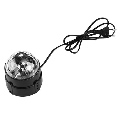 ELECTROPRIME 1W x 3 Mini Rotating Magic Ball LED Stage Light, with Remote Control, EU Plug