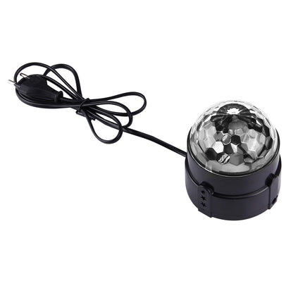 ELECTROPRIME 1W x 3 Mini Rotating Magic Ball LED Stage Light, with Remote Control, EU Plug