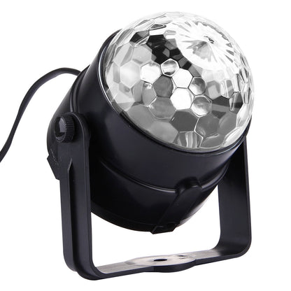 ELECTROPRIME 1W x 3 Mini Rotating Magic Ball LED Stage Light, with Remote Control, EU Plug