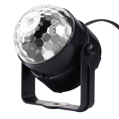 ELECTROPRIME 1W x 3 Mini Rotating Magic Ball LED Stage Light, with Remote Control, EU Plug