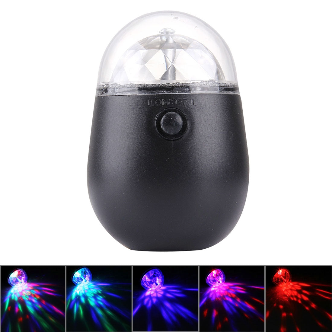 ELECTROPRIME 3W Mini 3ATM  water resistant  Rotating Magic Ball LED Stage Light, with Bicycle Mount