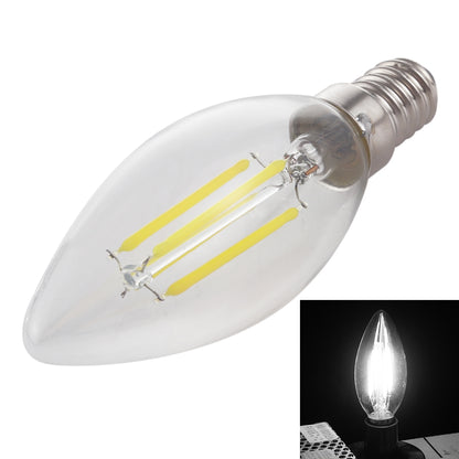 ELECTROPRIME C35 E14 4W 4 LEDs 300 LM 6500K Dimmable Retro LED Filament Light Bulb Energy Saving Light, AC 220V(White Light)