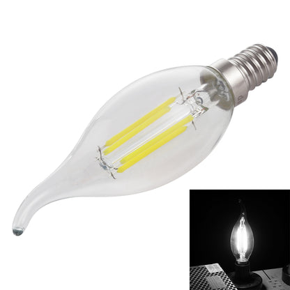 ELECTROPRIME C35 E14 4W 4 LEDs 300 LM 6500K Dimmable Retro LED Filament Light Bulb Energy Saving Light, AC 220V(White Light)