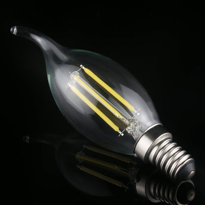 ELECTROPRIME C35 E14 4W 4 LEDs 300 LM 6500K Dimmable Retro LED Filament Light Bulb Energy Saving Light, AC 220V(White Light)