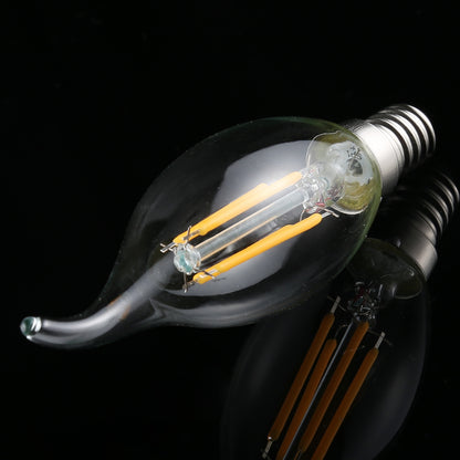 ELECTROPRIME C35 E14 4W 4 LEDs 300 LM 3000K Dimmable Retro LED Filament Light Bulb Energy Saving Light, AC 220V(Warm White)