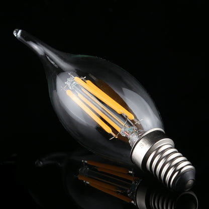 ELECTROPRIME C35 E14 4W 4 LEDs 300 LM 3000K Dimmable Retro LED Filament Light Bulb Energy Saving Light, AC 220V(Warm White)