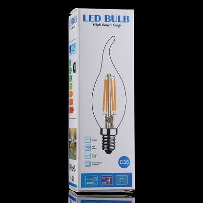 ELECTROPRIME C35 E14 4W 4 LEDs 300 LM 3000K Dimmable Retro LED Filament Light Bulb Energy Saving Light, AC 220V(Warm White)