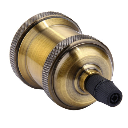 ELECTROPRIME E27 Retro Vintage Screw Bulb Base Lamp Bulb Holder, Not Included Light Bulb, AC 85-265V(Gold)