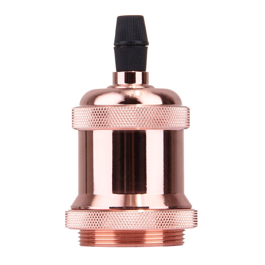 ELECTROPRIME E27 Retro Vintage Screw Bulb Base Lamp Bulb Holder, Not Included Light Bulb, AC 85-265V(Rose Gold)