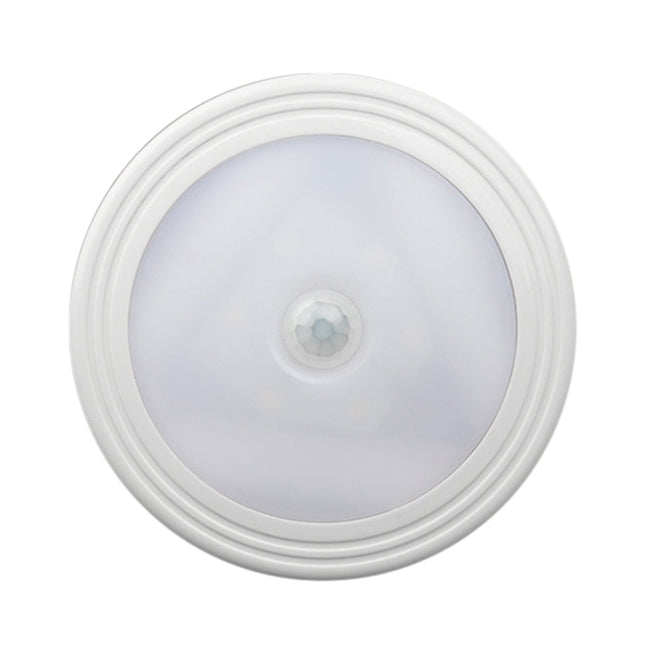 ELECTROPRIME 0.3W White Light Round Shape LED PIR Sensor Light , 6 LEDs 30 LM SMD-3528 for Cabinets
