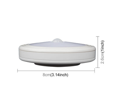ELECTROPRIME 0.3W White Light Round Shape LED PIR Sensor Light , 6 LEDs 30 LM SMD-3528 for Cabinets
