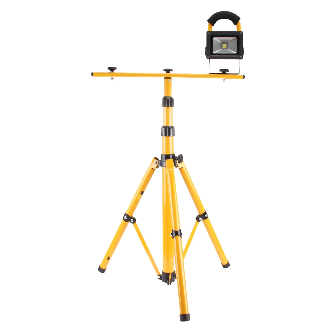 ELECTROPRIME LED Flood Light Lamp Work Emergency Lamp Tripod Stand, LED Flood Light Not Included, Adjustable Maximum Height: about 150cm(Yellow)