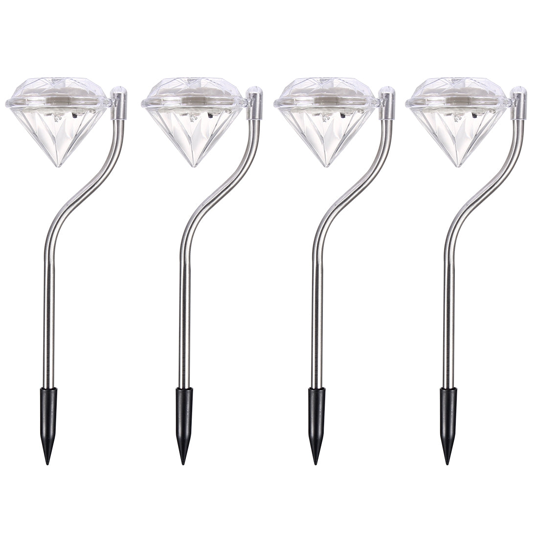 ELECTROPRIME A108 4 PCS LED Solar Power Lamp, Outdoor Garden Landscape Path Decorative Diamond Lights, Random Color Delivery