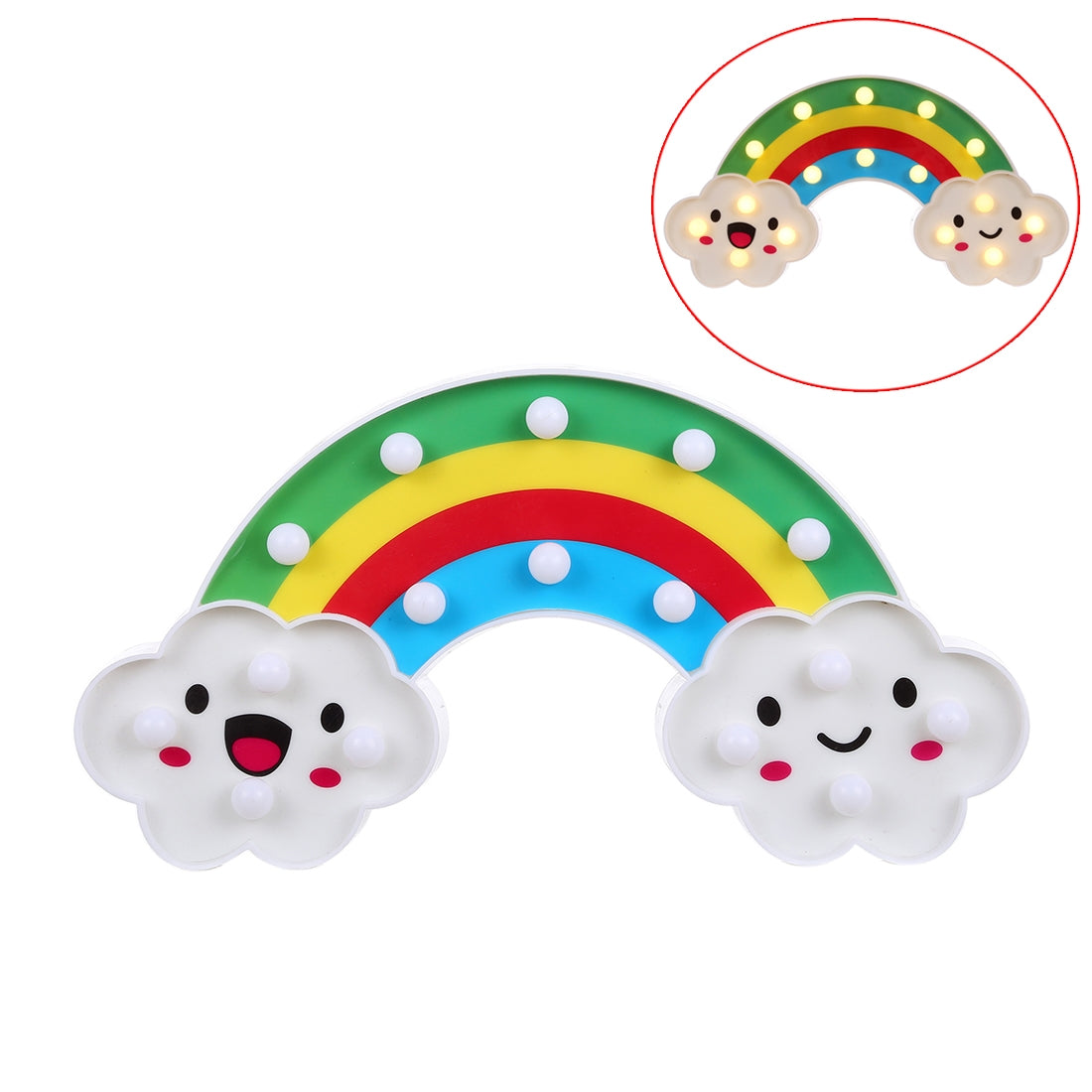 ELECTROPRIME Creative Rainbow Shape Warm White LED Decoration Light, 2 x AA Batteries Powered Party Festival Table Wedding Lamp Night Light