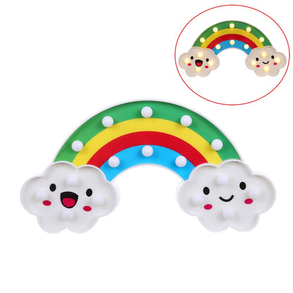 ELECTROPRIME Creative Rainbow Shape Warm White LED Decoration Light, 2 x AA Batteries Powered Party Festival Table Wedding Lamp Night Light