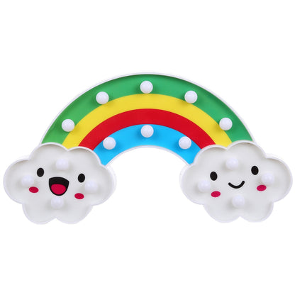 ELECTROPRIME Creative Rainbow Shape Warm White LED Decoration Light, 2 x AA Batteries Powered Party Festival Table Wedding Lamp Night Light