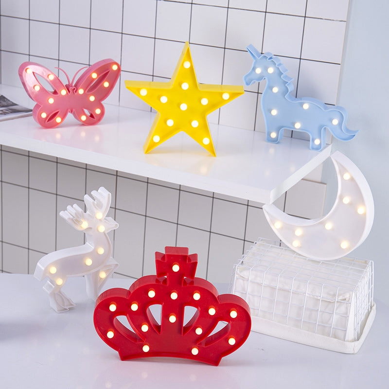 ELECTROPRIME Creative Pentagram Shape Warm White LED Decoration Light, 2 x AA Batteries Powered Party Festival Table Wedding Lamp Night Light(White)