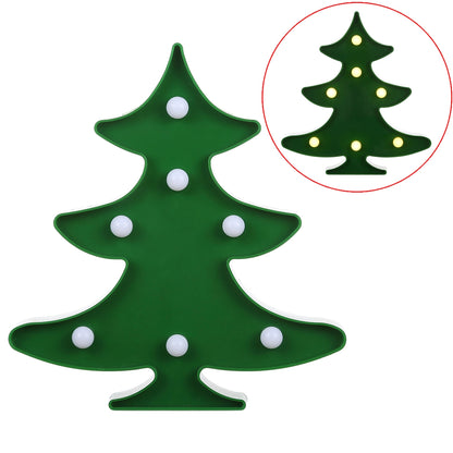 ELECTROPRIME Creative Christmas Tree Shape Warm White LED Decoration Light, 2 x AA Batteries Powered Party Festival Table Wedding Lamp Night Light(Green)