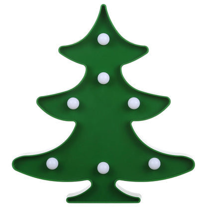ELECTROPRIME Creative Christmas Tree Shape Warm White LED Decoration Light, 2 x AA Batteries Powered Party Festival Table Wedding Lamp Night Light(Green)