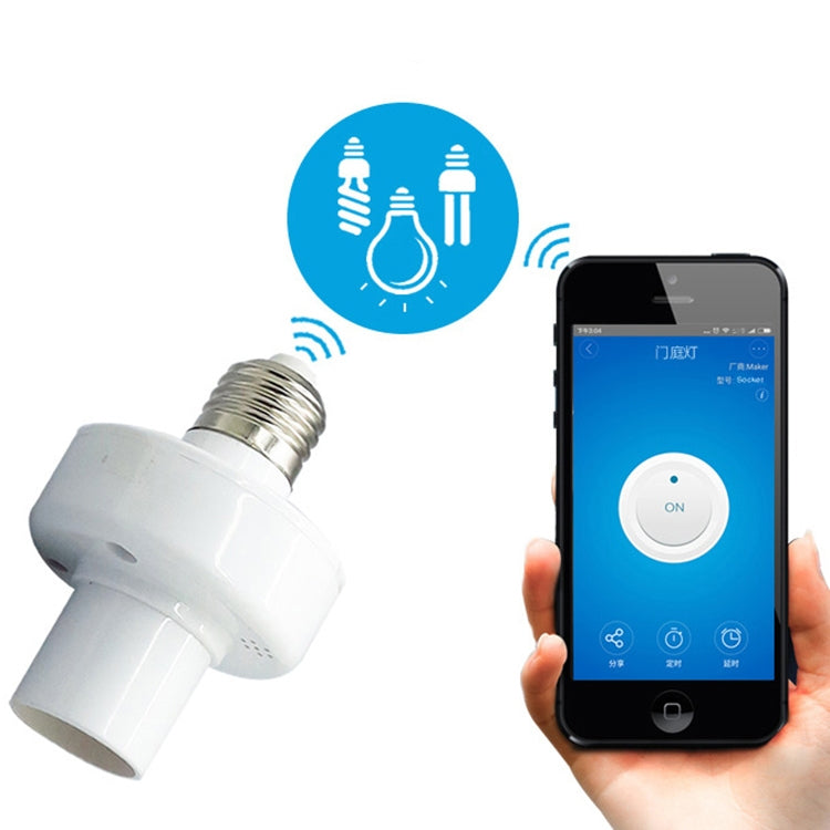 ELECTROPRIME Sonoff Slampher RF eWelink Phone APP WiFi 2.4GHz E27 Smart Light Lamp Bulb Holder with Alexa Echo Voice Control & Google Home for Smart Home, AC 90-250V