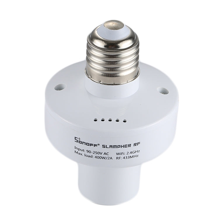 ELECTROPRIME Sonoff Slampher RF eWelink Phone APP WiFi 2.4GHz E27 Smart Light Lamp Bulb Holder with Alexa Echo Voice Control & Google Home for Smart Home, AC 90-250V
