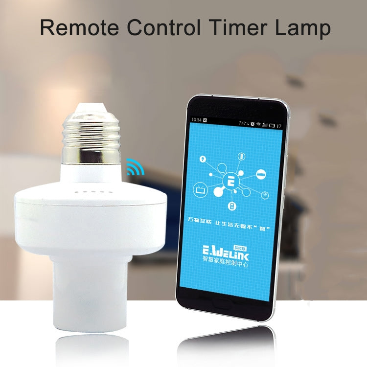 ELECTROPRIME Sonoff Slampher RF eWelink Phone APP WiFi 2.4GHz E27 Smart Light Lamp Bulb Holder with Alexa Echo Voice Control & Google Home for Smart Home, AC 90-250V
