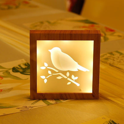 ELECTROPRIME Dimming Warm White Light Photo Frame LED Decoration Light, Remote Control Creative Night Light Lamp Novelty Gift