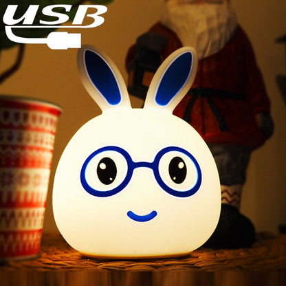 ELECTROPRIME Cartoon Colorful Changing Touch Pat Sensor Night Light, Creative USB Charging LED Decoration Lamp Novelty Gift
