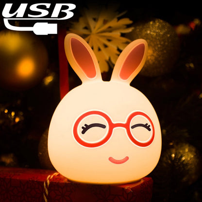 ELECTROPRIME Cartoon Colorful Changing Touch Pat Sensor Night Light , Creative USB Charging LED Decoration Lamp Novelty Gift