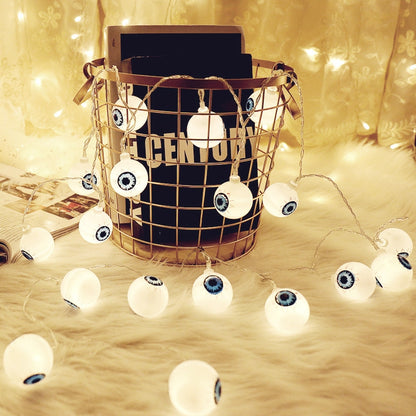 ELECTROPRIME 3m Ghost Eyes Design Halloween Series LED String Light, 20 LEDs 3 x AA Batteries Box Operated Party Props Fairy Decoration Night Lamp