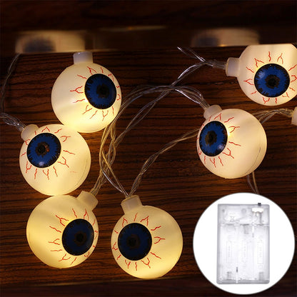 ELECTROPRIME 3m Ghost Eyes Design Halloween Series LED String Light, 20 LEDs 3 x AA Batteries Box Operated Party Props Fairy Decoration Night Lamp