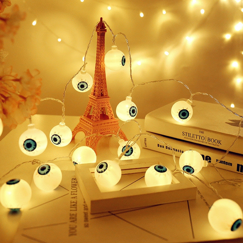 ELECTROPRIME 3m Ghost Eyes Design Halloween Series LED String Light, 20 LEDs 3 x AA Batteries Box Operated Party Props Fairy Decoration Night Lamp