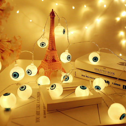ELECTROPRIME 3m Ghost Eyes Design Halloween Series LED String Light, 20 LEDs 3 x AA Batteries Box Operated Party Props Fairy Decoration Night Lamp