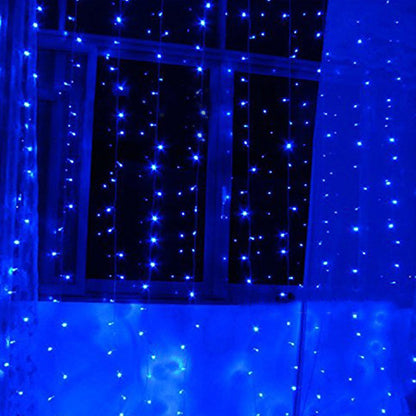 ELECTROPRIME 3.5m Blue Light LED Decoration Light, 96 LEDs Little Ice Bars String Light with End Joint & Multi-function Controller, EU Plug, AC 220V(Blue Light)