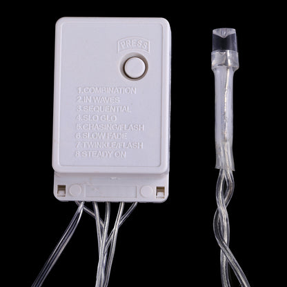 ELECTROPRIME 3.5m Blue Light LED Decoration Light, 96 LEDs Little Ice Bars String Light with End Joint & Multi-function Controller, EU Plug, AC 220V