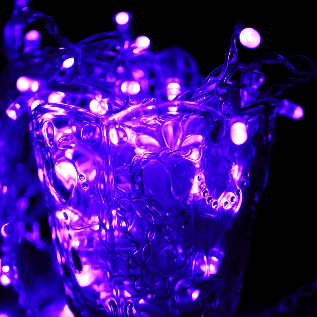 ELECTROPRIME 3.5m Blue Light LED Decoration Light, 96 LEDs Little Ice Bars String Light with End Joint & Multi-function Controller, US Plug, AC 110V