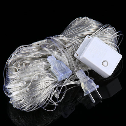 ELECTROPRIME 3m(Length) x 2m(Height) Colorful Light LED Decoration Light, 200 LEDs Reticular String Light with End Joint & Multi-function Controller, US Plug,  AC 110V