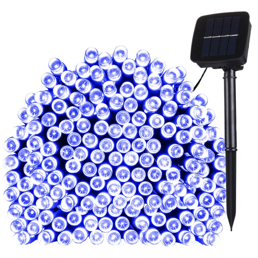 ELECTROPRIME 17m IP44 Waterproof  Solar Panel Fairy Lamp, 100 LEDs Holiday Decorative Light(Blue Light)
