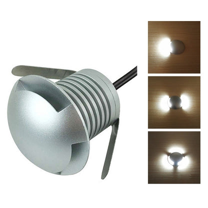 ELECTROPRIME 3W LED Embedded Polarized Buried Lamp IP67 Waterproof Turtle Shell Lamp Outdoor Garden Lawn Lamp, White Light 6000K Q1 One-way Light