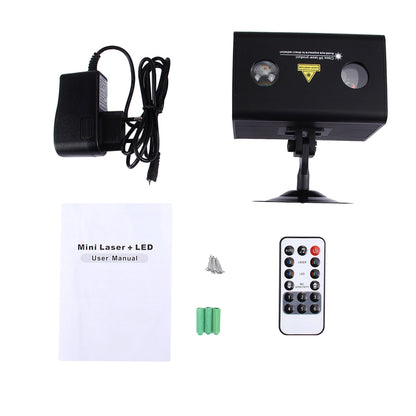 ELECTROPRIME 15W Colorful Water Wave LED Laser Light , Fantastic and Romantic Star Light Lamp Family Decoration Light KTV Disco Pub Party Atmosphere Light with Holder & Sound Activated & Automatic Play & Manual Remote Control Function
