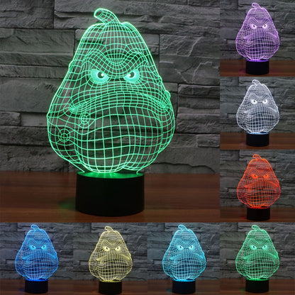ELECTROPRIME White Gourd Style 3D Touch Switch Control LED Light , 7 Color Discoloration Creative Visual Stereo Lamp Desk Lamp Night Light