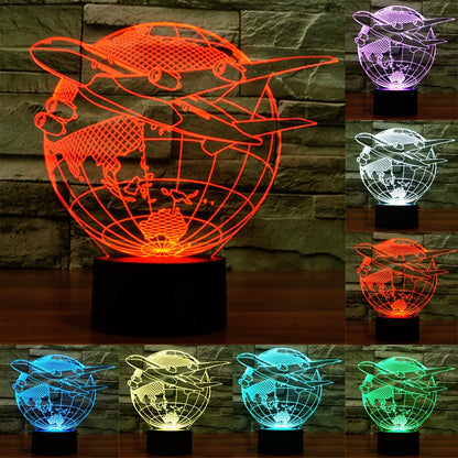 ELECTROPRIME Fly out of Asia Style 3D Touch Switch Control LED Light , 7 Colour Discoloration Creative Visual Stereo Lamp Desk Lamp Night Light