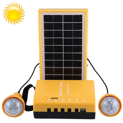 ELECTROPRIME Rechargeable LED Solar Energy Kit, Multi-function Portable with Bulbs, Support TF Card, AC 220V, US/EU Plug