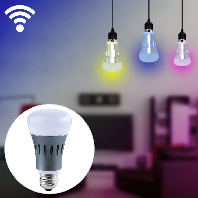 ELECTROPRIME E27 7W White Light+RGB Smart LED Light Bulb, WiFi 2.4GHz Works with Alexa & Google Home, FCC / CE / RoHS Certificated, AC 85-265V