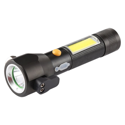 ELECTROPRIME 10W 450 Lumens IPX4 Waterproof Rechargeable LED Flashlight with Safety Hammer & 3-Modes