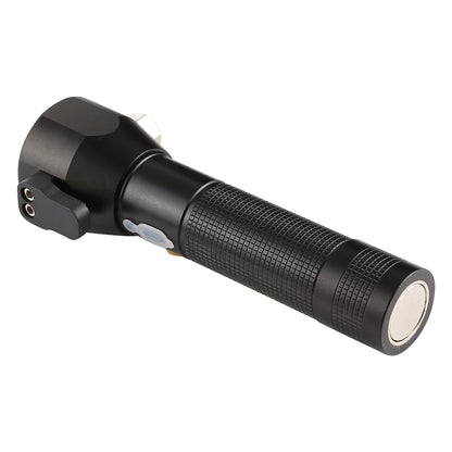 ELECTROPRIME 10W 450 Lumens IPX4 Waterproof Rechargeable LED Flashlight with Safety Hammer & 3-Modes