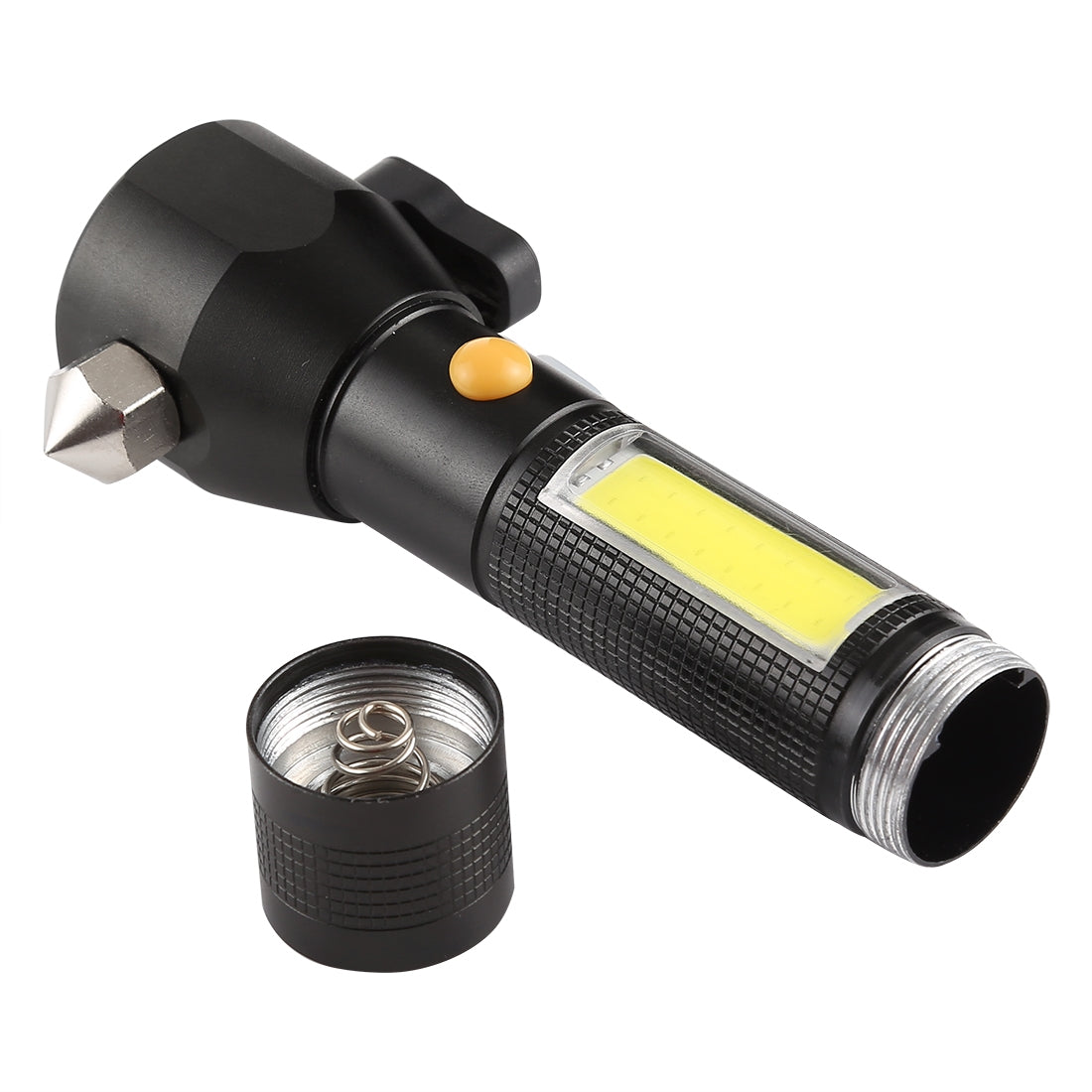 ELECTROPRIME 10W 450 Lumens IPX4 Waterproof Rechargeable LED Flashlight with Safety Hammer & 3-Modes