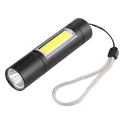 ELECTROPRIME A1 USB Charging Waterproof Fixed Focus XPE + COB Flashlight with 3-Modes & Storage Box