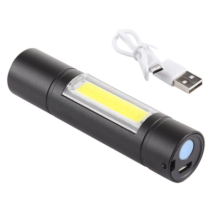 ELECTROPRIME A1 USB Charging Waterproof Fixed Focus XPE + COB Flashlight with 3-Modes & Storage Box